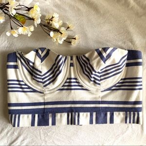 Victoria Secret Blue and White Striped Bustier
